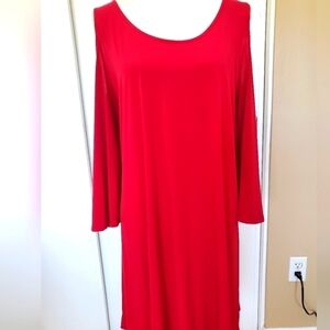 Expresso Brand burgundy dress with peek a boo sleeves. Size xl